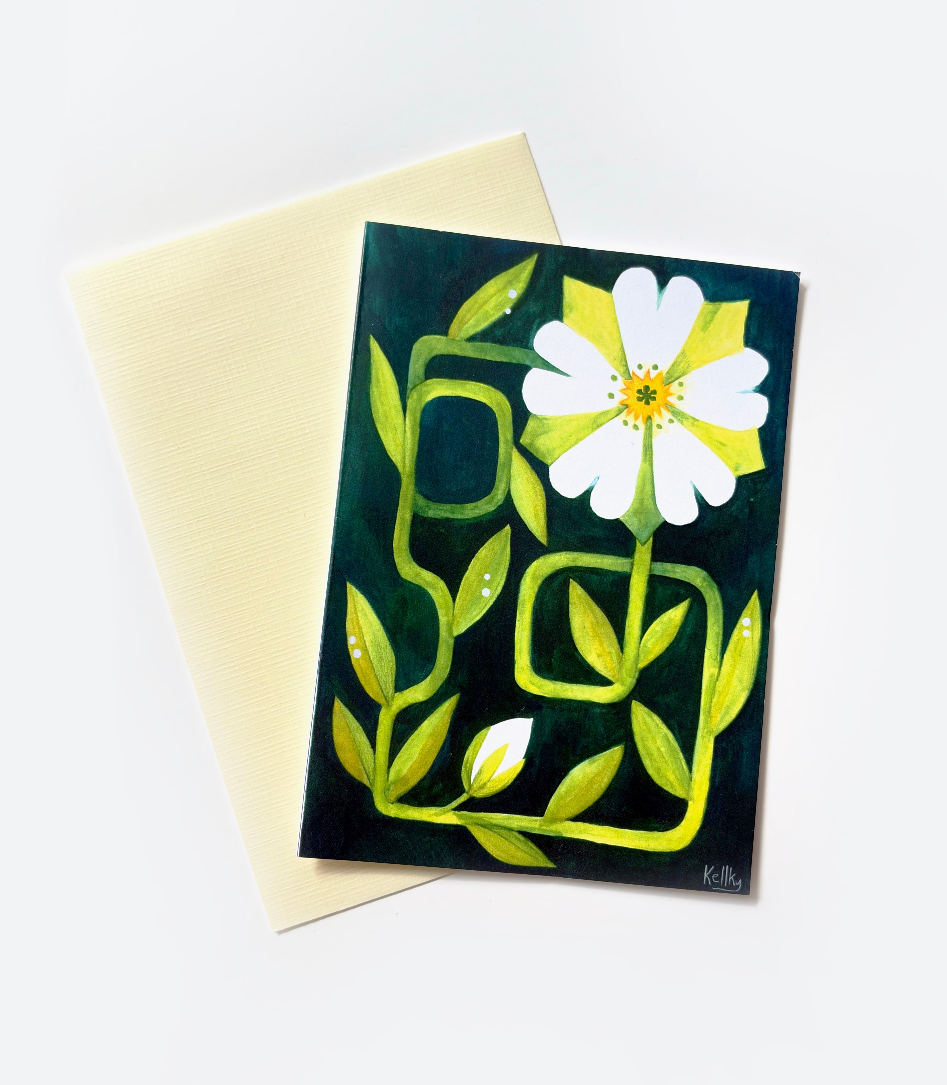 "White Flower" Greeting card
