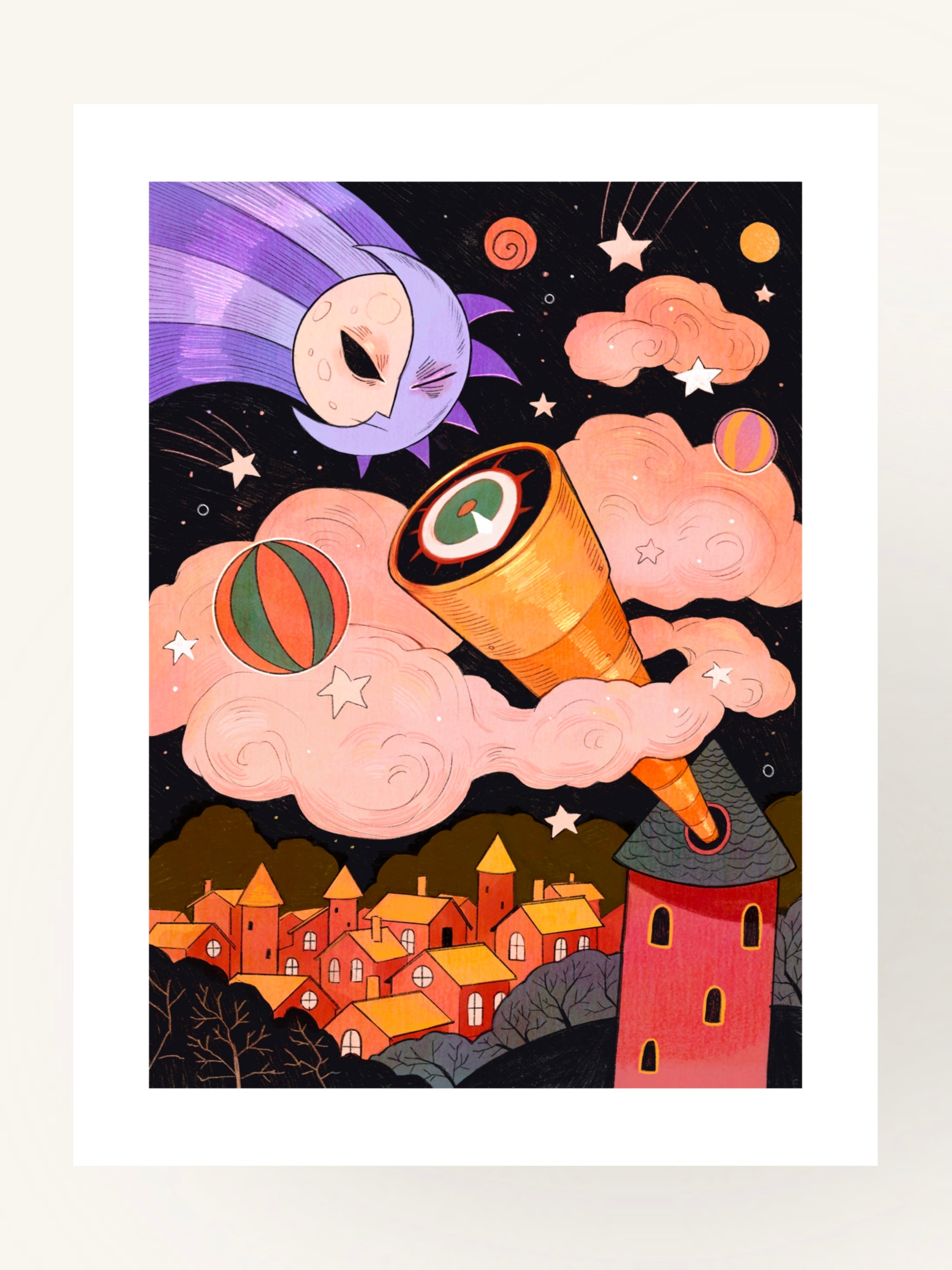 Telescope Art Print