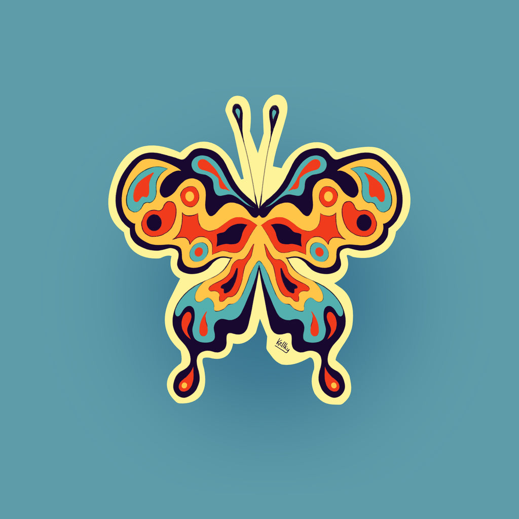 kaleidoscope Butterfly Sticker