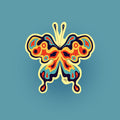 kaleidoscope Butterfly Sticker