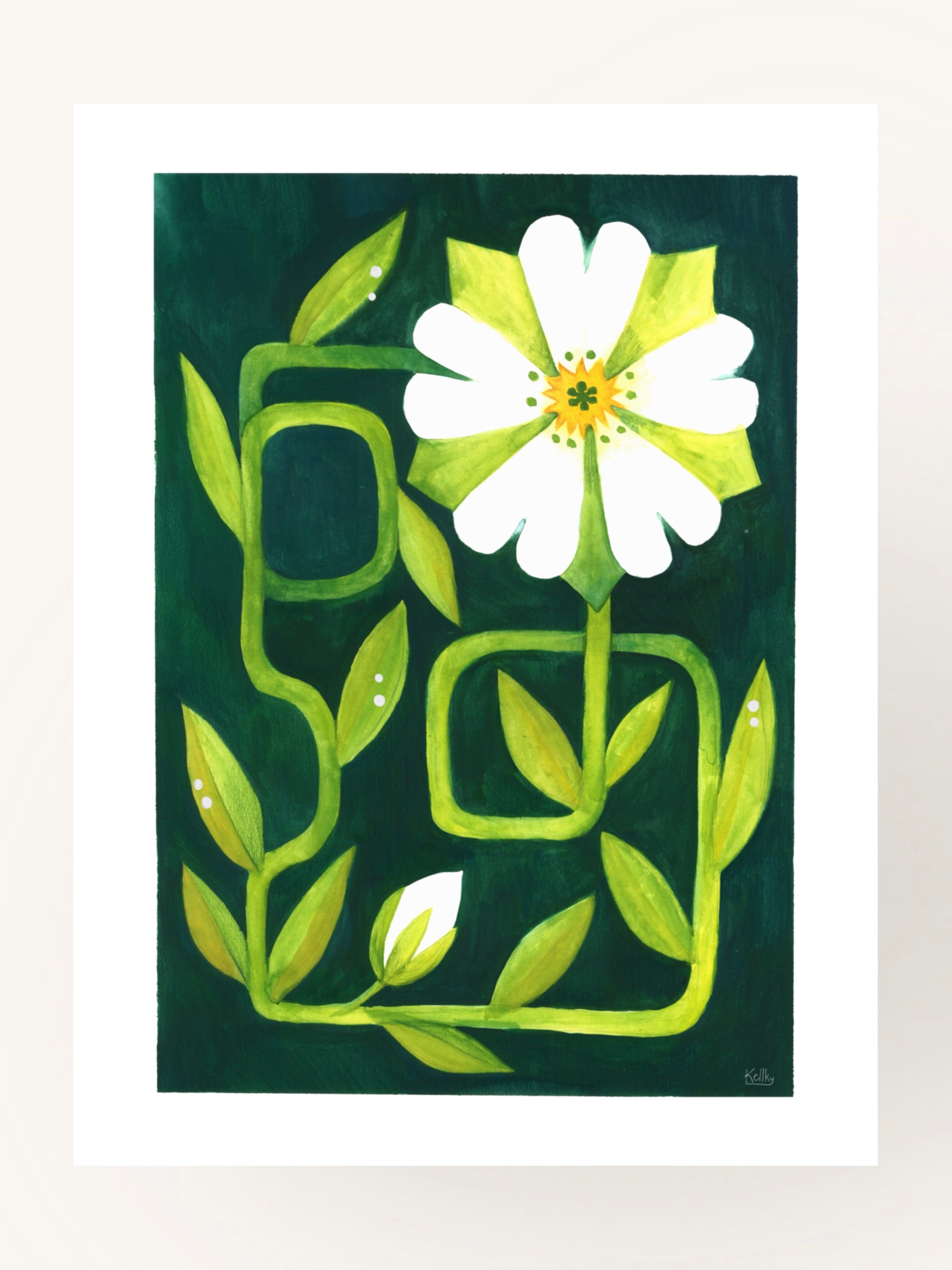 White Flower Art Print